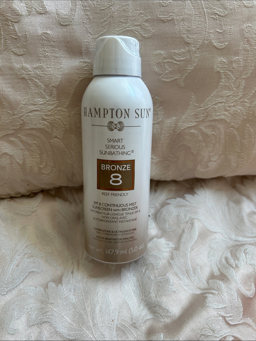Hampton Sun Bronze 8 SPF Continuous Mist Sunscreen Bronzer 5 oz Sealed